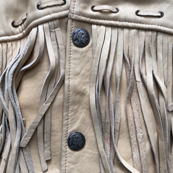 M Julian Adventures, The Santa Fe Collection, large, fringe tan leather jacket. - Picture 8 of 12